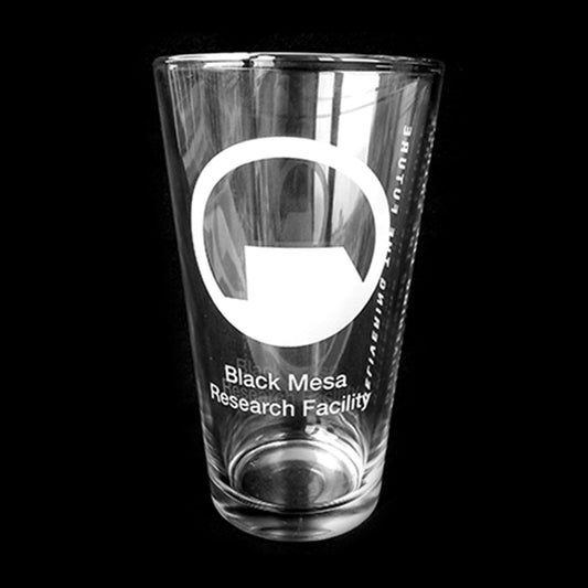 HALF-LIFE 2 BLACK MESA PINT GLASS (WHITE)